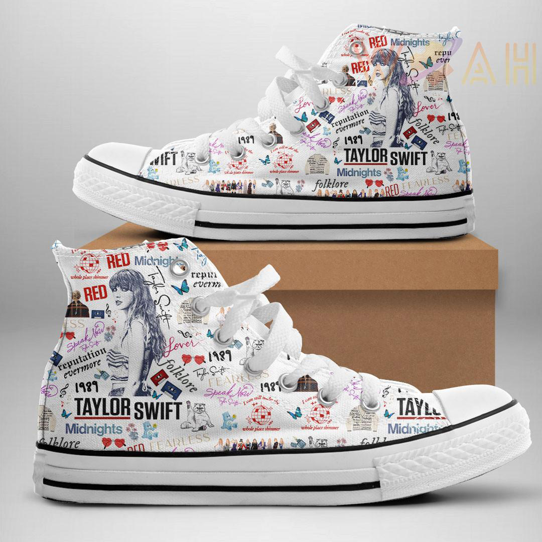 Taylor Swift High Top Canvas Shoe WOAHTEE08923S1 Design 1