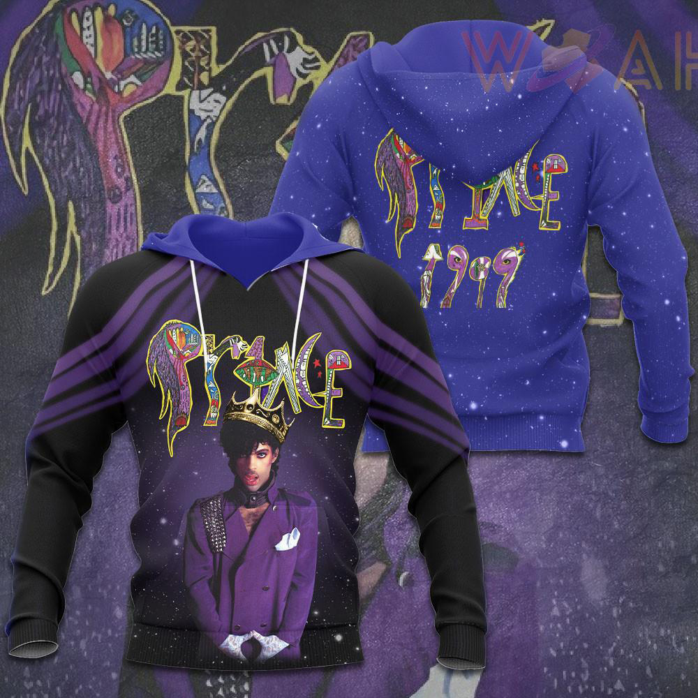 Prince 3D Purple Blue Hoodie WOAHTEE1223S