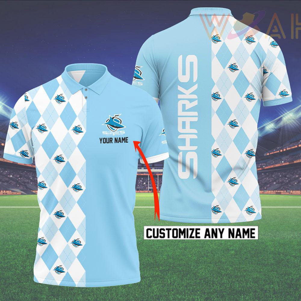 Personalized Cronulla Sutherland Sharks Polo WOAHTEE0124I
