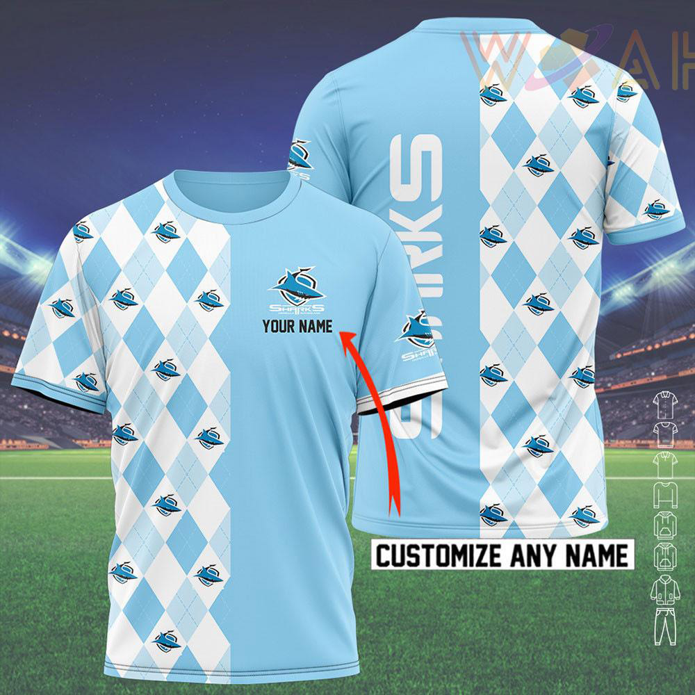 Personalized Cronulla Sutherland Sharks T shirt WOAHTEE0124I