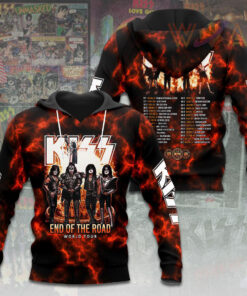 Kiss Band Red Black Hoodie WOAHTEE0324SN