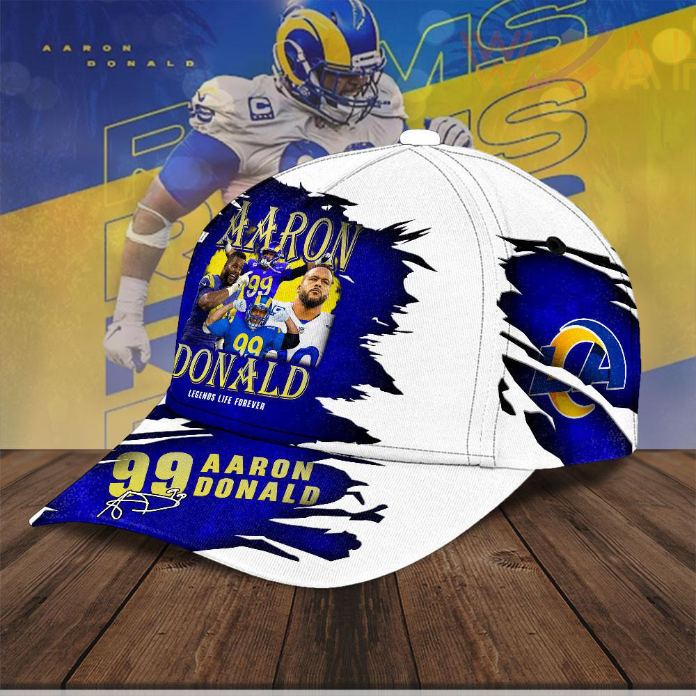 Aaron Donald X Los Angeles Rams Cap NFL Hats WOAHTEE0424ZQ L