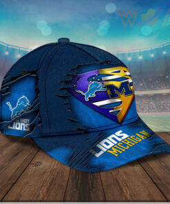 Michigan Wolverines Football X Detroit Lions Cap WOAHTEE0524SJ R