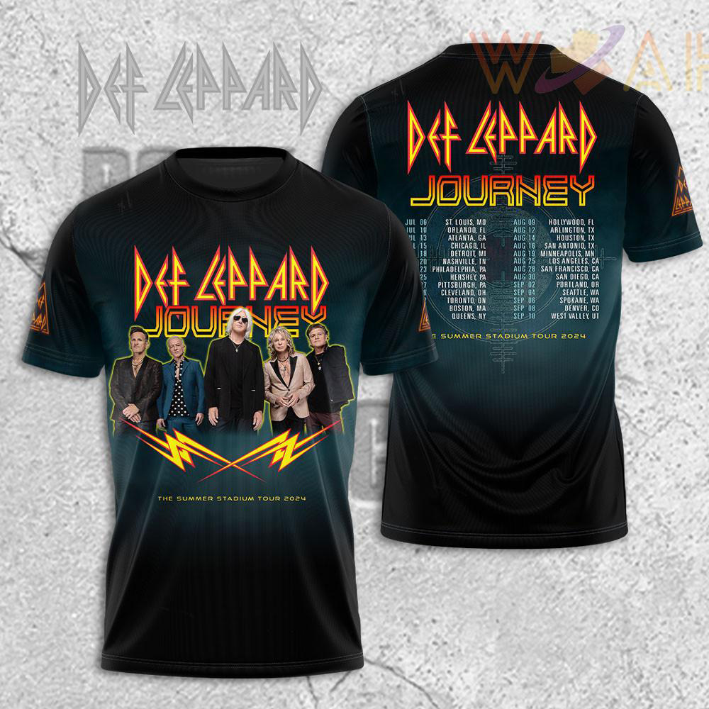 Def Leppard Black T shirt WOAHTEE0624ZH