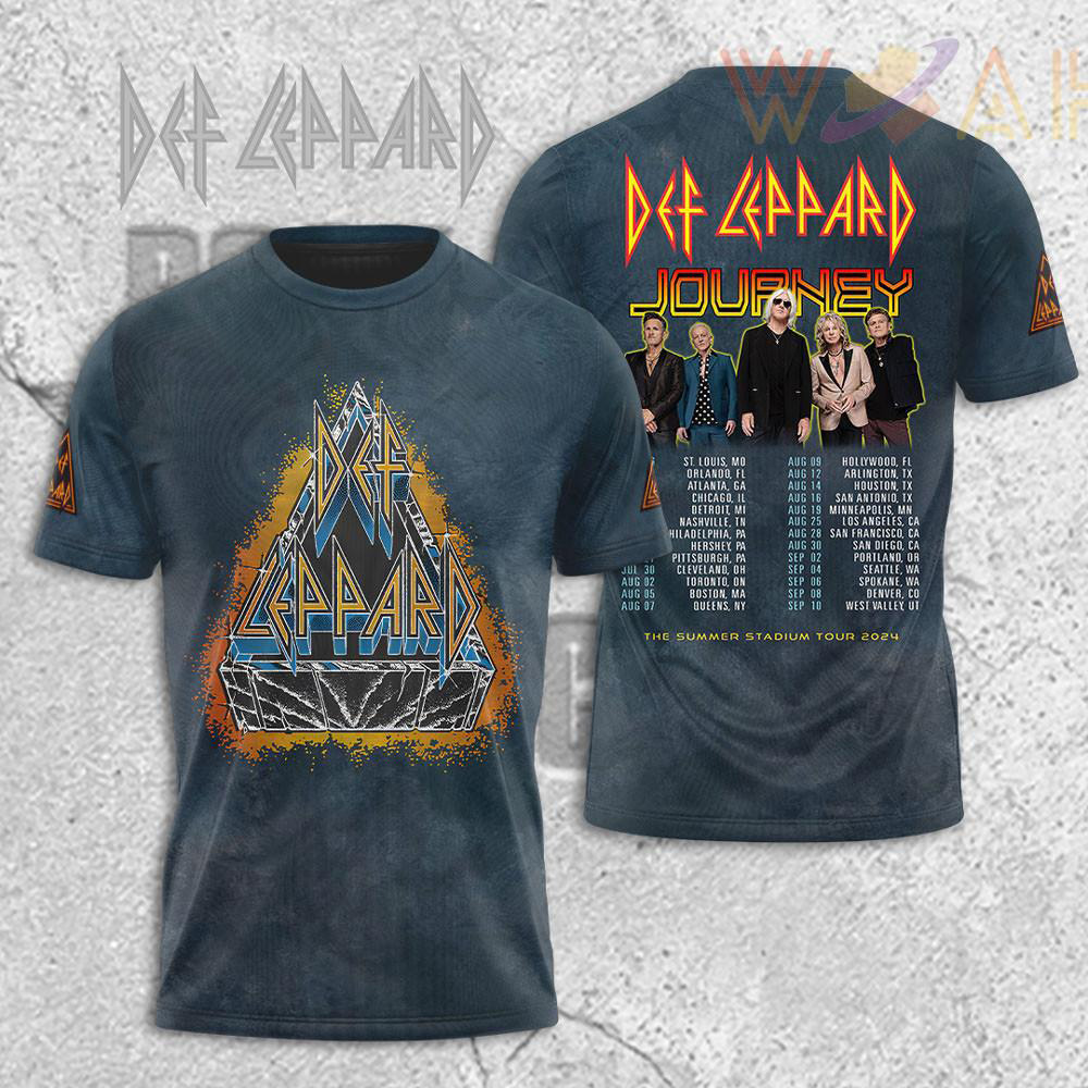 Def Leppard Grey T shirt WOAHTEE0624ZG