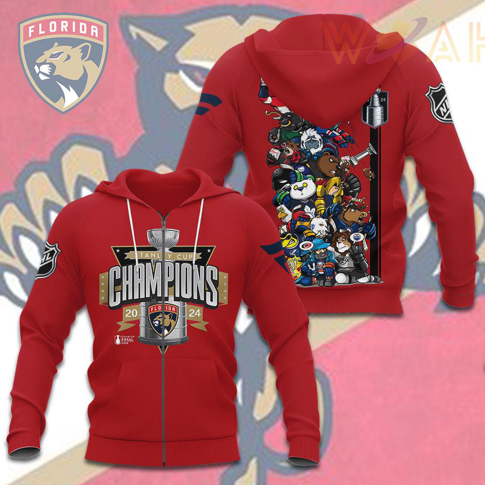 Florida Panthers zip hoodie WOAHTEE0824ZB