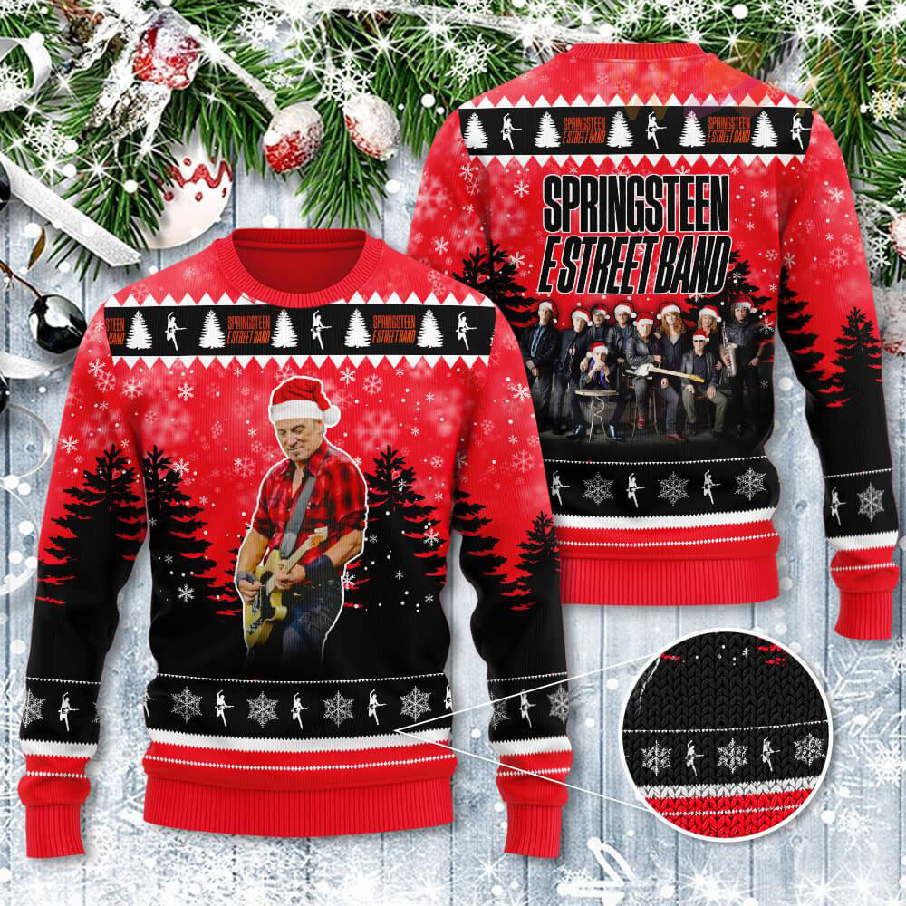 Bruce Springsteen ugly sweater WOAHTEETEE 9