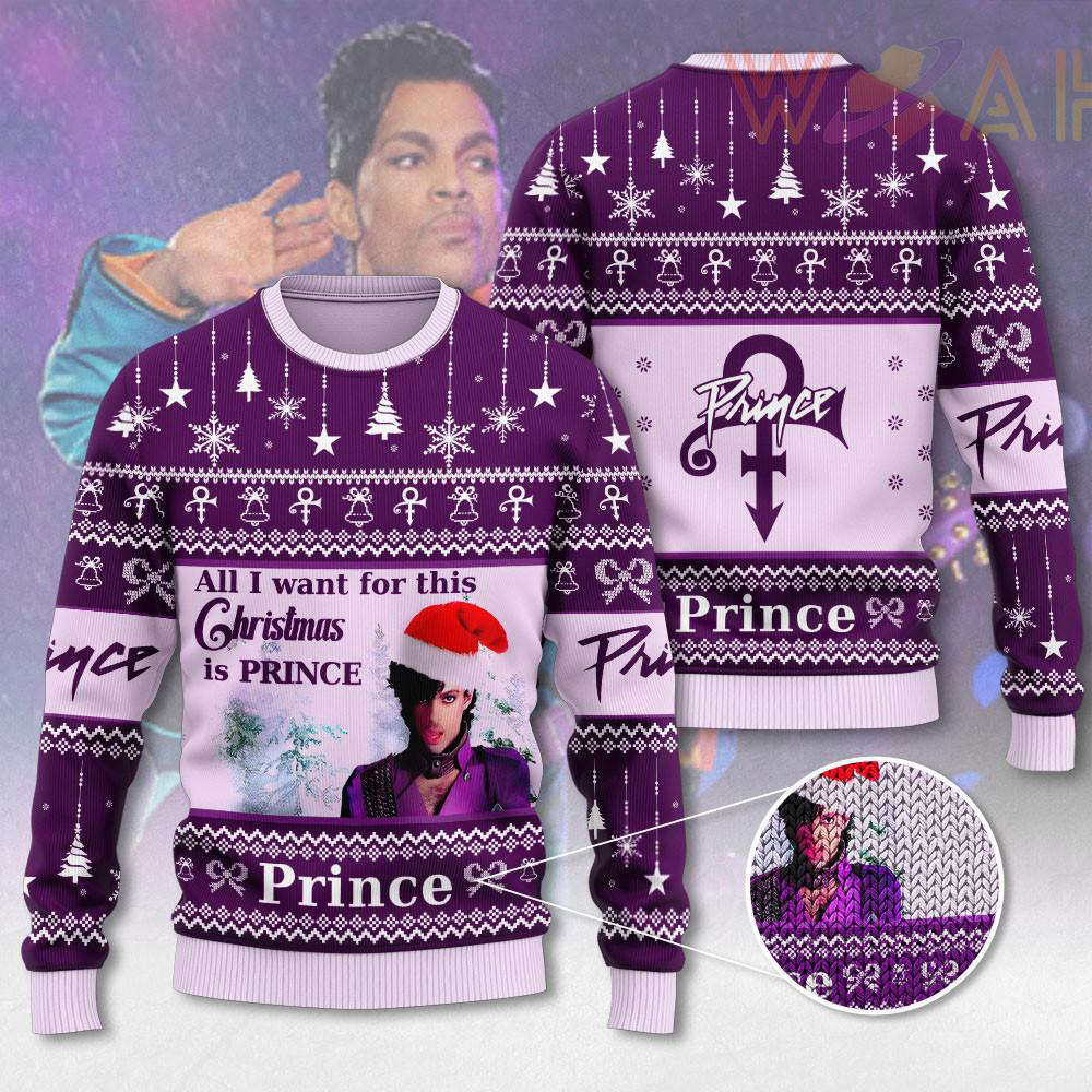 Prince ugly christmas sweater WOAHTEE1124F