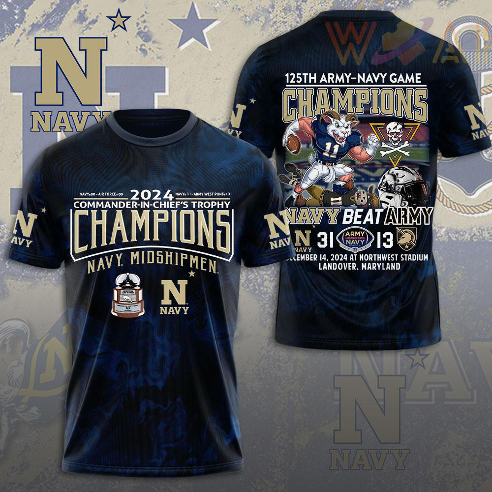 Navy Midshipmen football T shirt WOAHTEE 54