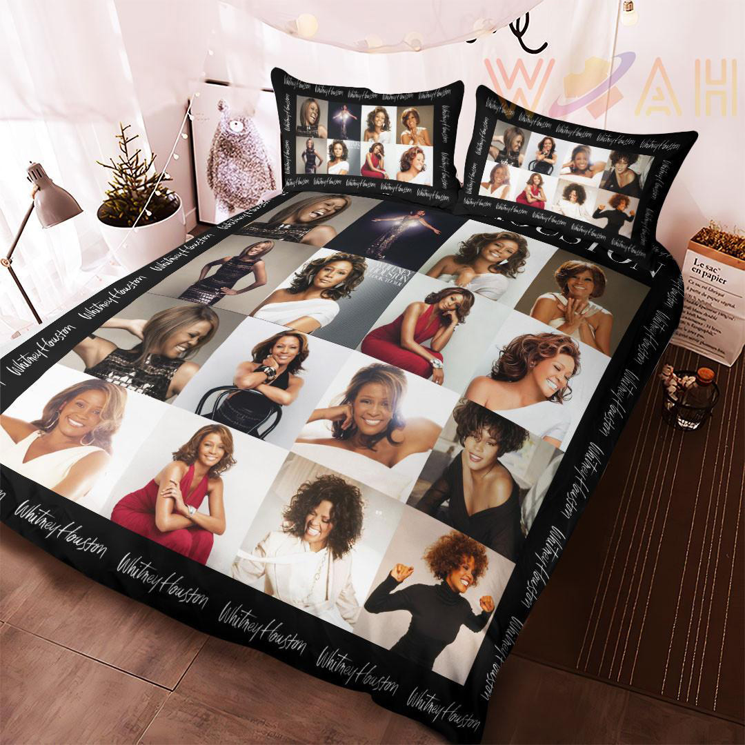 Whitney Houston bedding set duvet cover pillow shams WOAHTEE 39 03