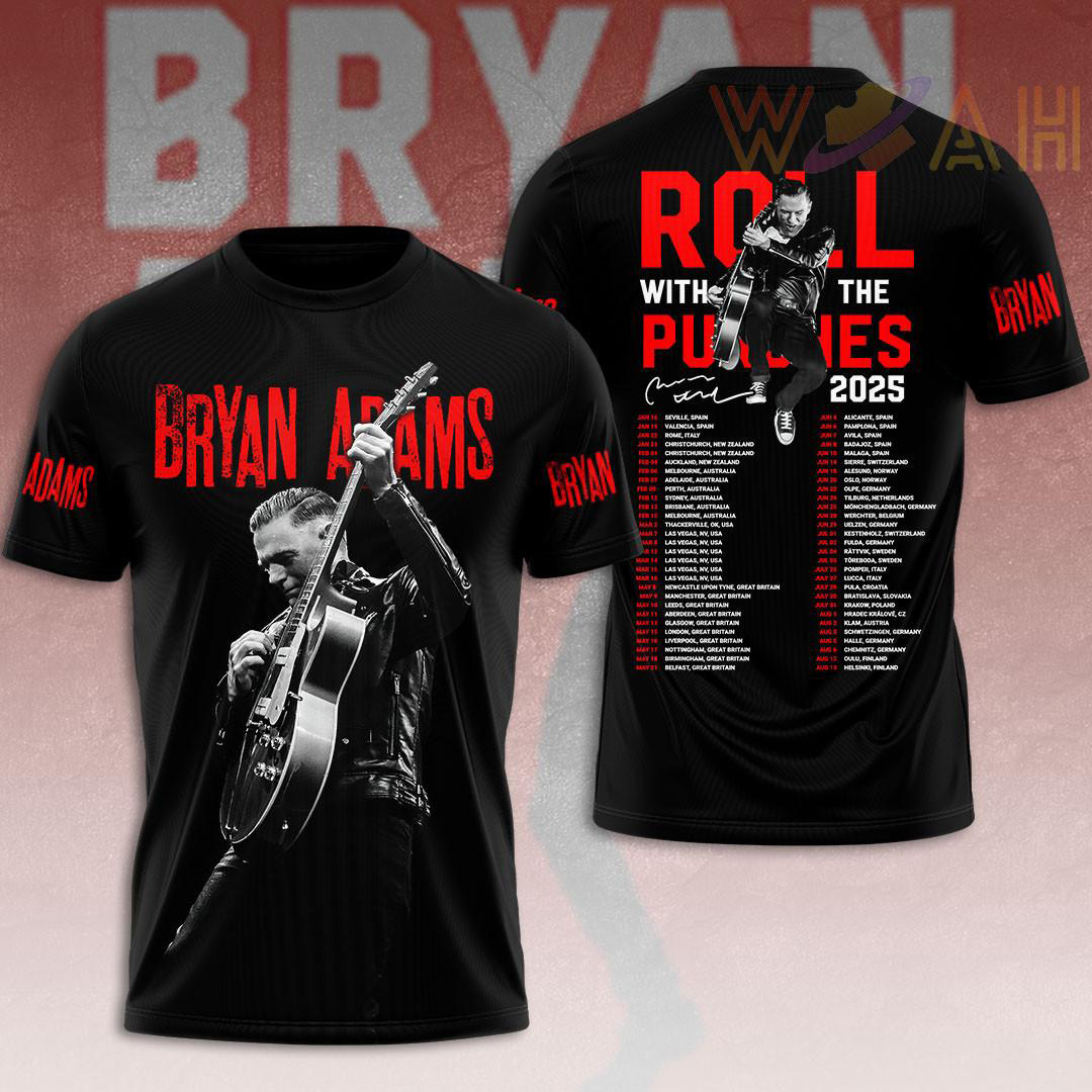 Bryan Adams Roll with the Punches T shirt WOAHTEE 83