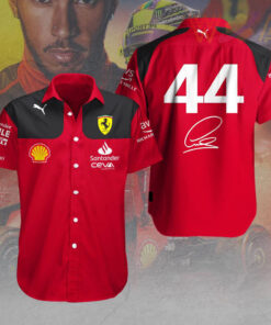 Lewis Hamilton Short Sleeve Dress Shirt WOAHTEE 100