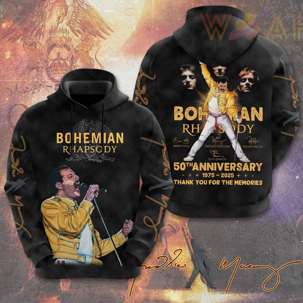 Queen Band x Freddie Mercury Hoodie WOAHTEE 112