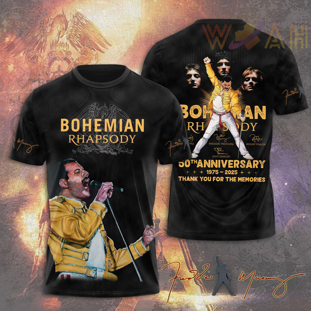 Queen Band x Freddie Mercury T shirt WOAHTEE 112