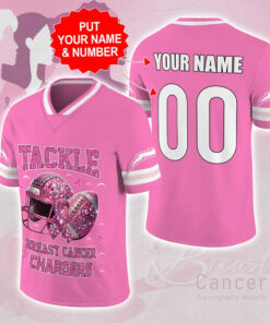 Los Angeles Chargers x Breast Cancer Awareness Football Jersey