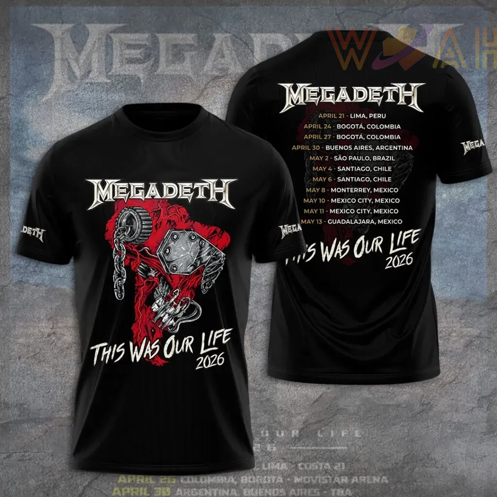 Megadeth Tour 2026 T Shirt