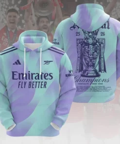 Arsenal FC Blue Purple Hoodie