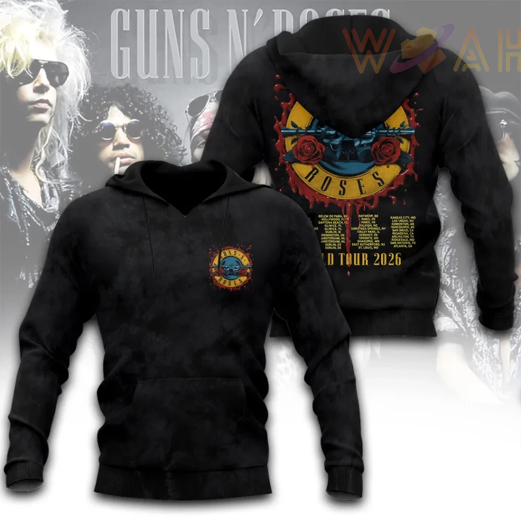 Guns N Roses 2026 3D Hoodie