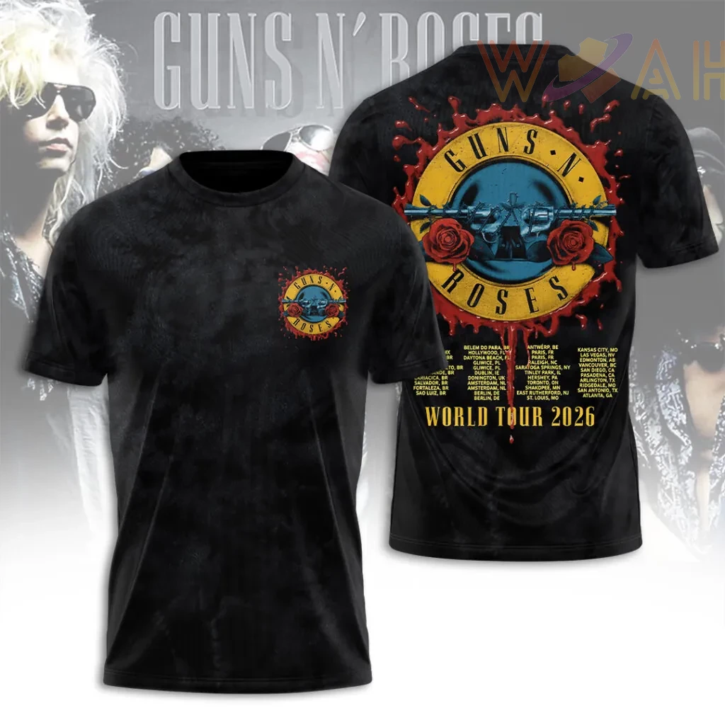 Guns N Roses 2026 3D T shirt