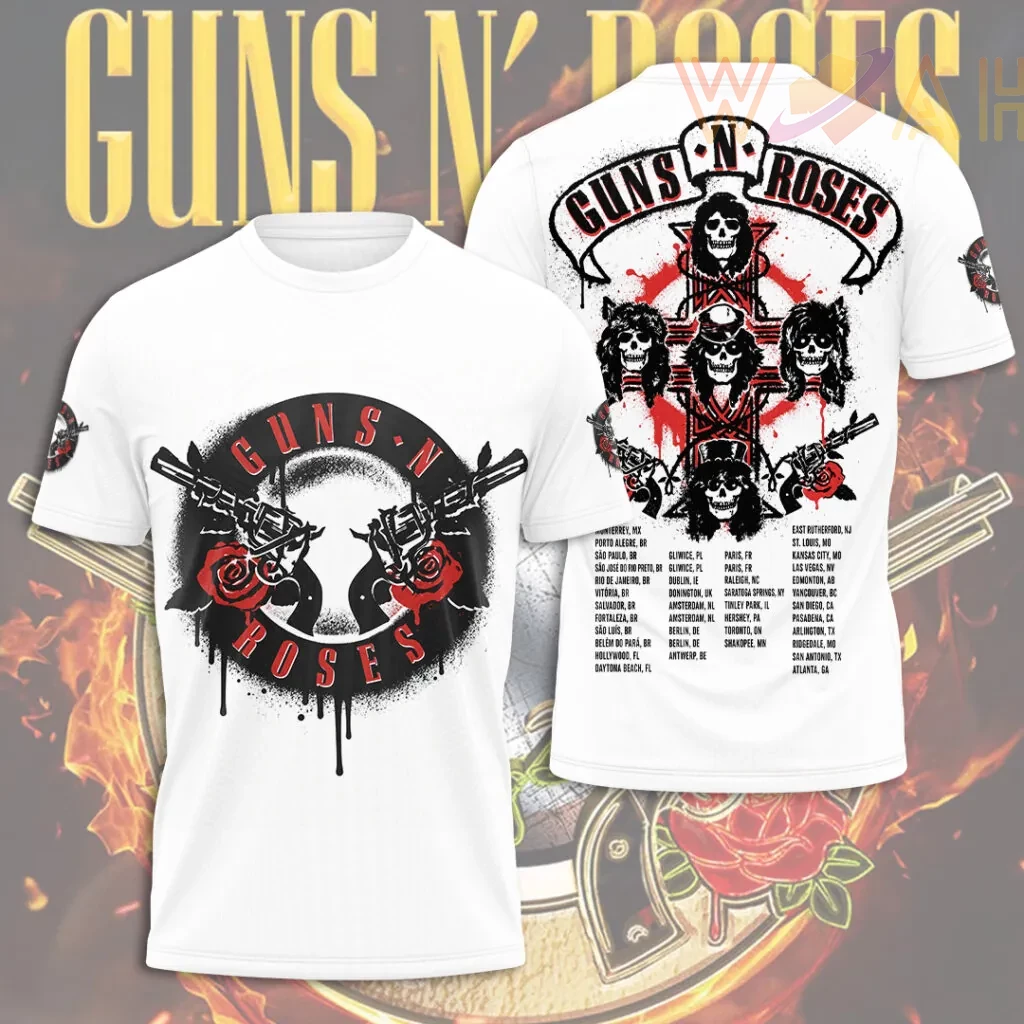 Guns N Roses new 2026 3D T shirt