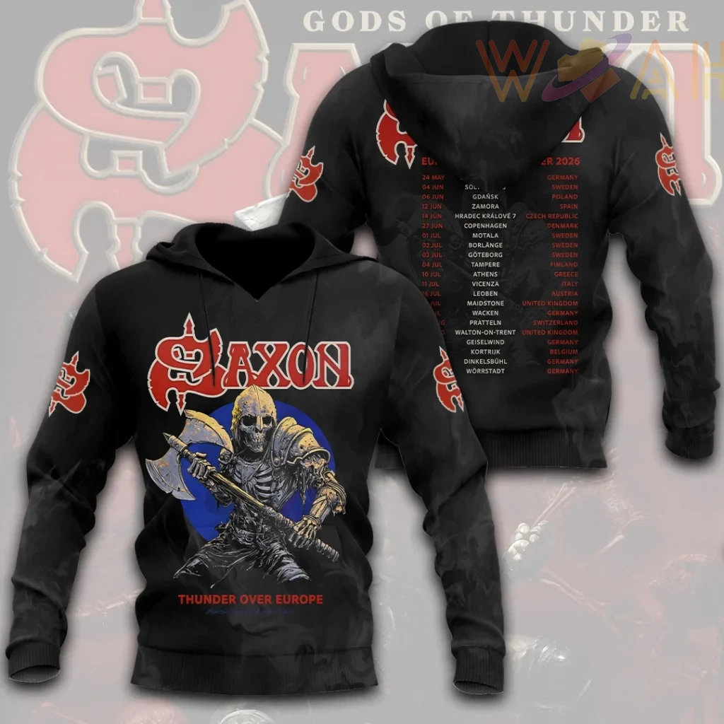Saxon Thunder Over Europe 3D Hoodie
