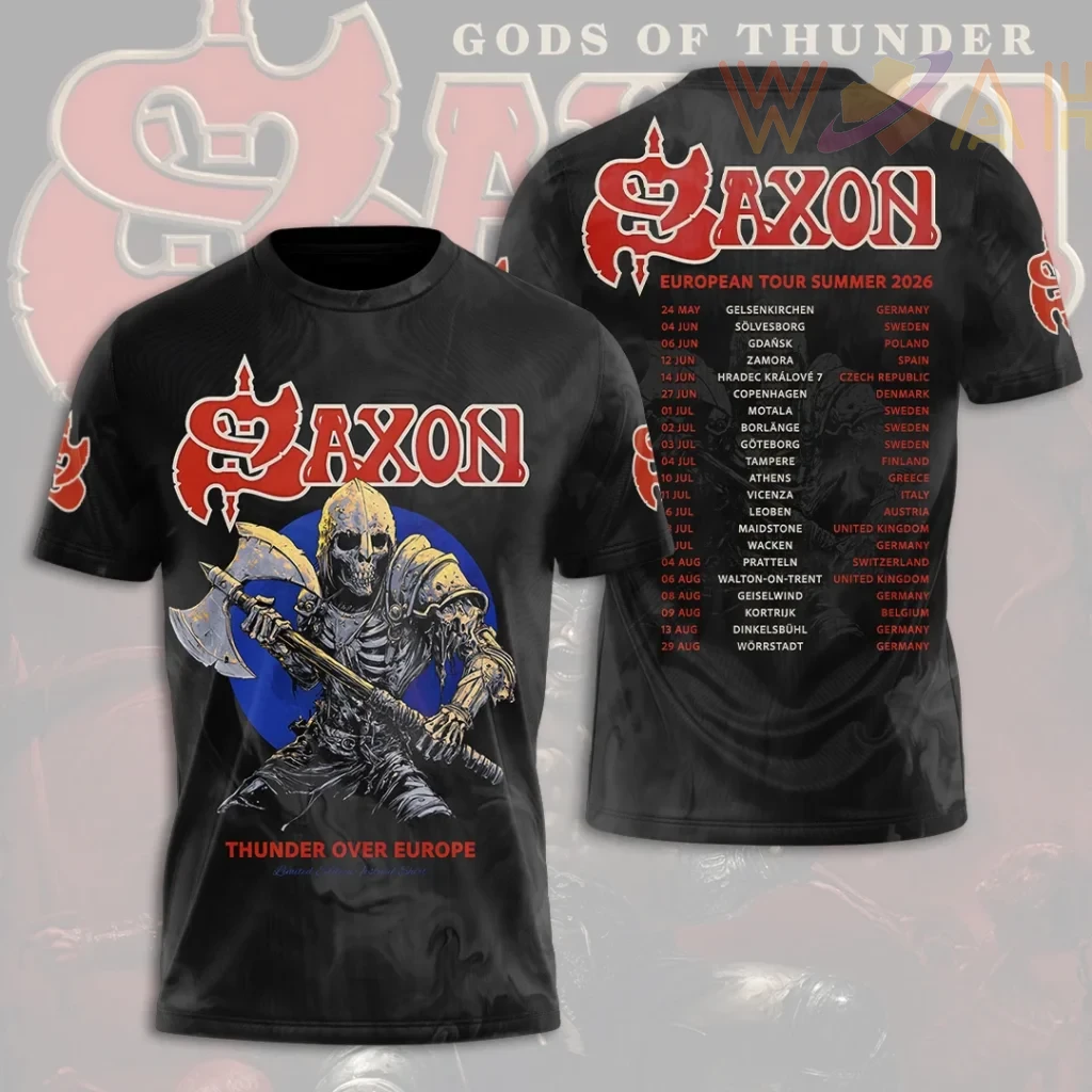 Saxon Thunder Over Europe 3D T shirt