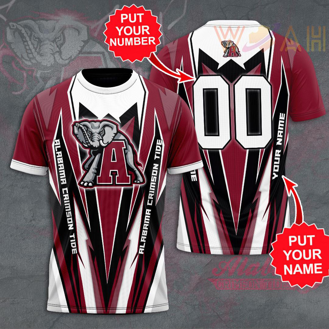 Alabama Crimson Tide 3D T shirt 07