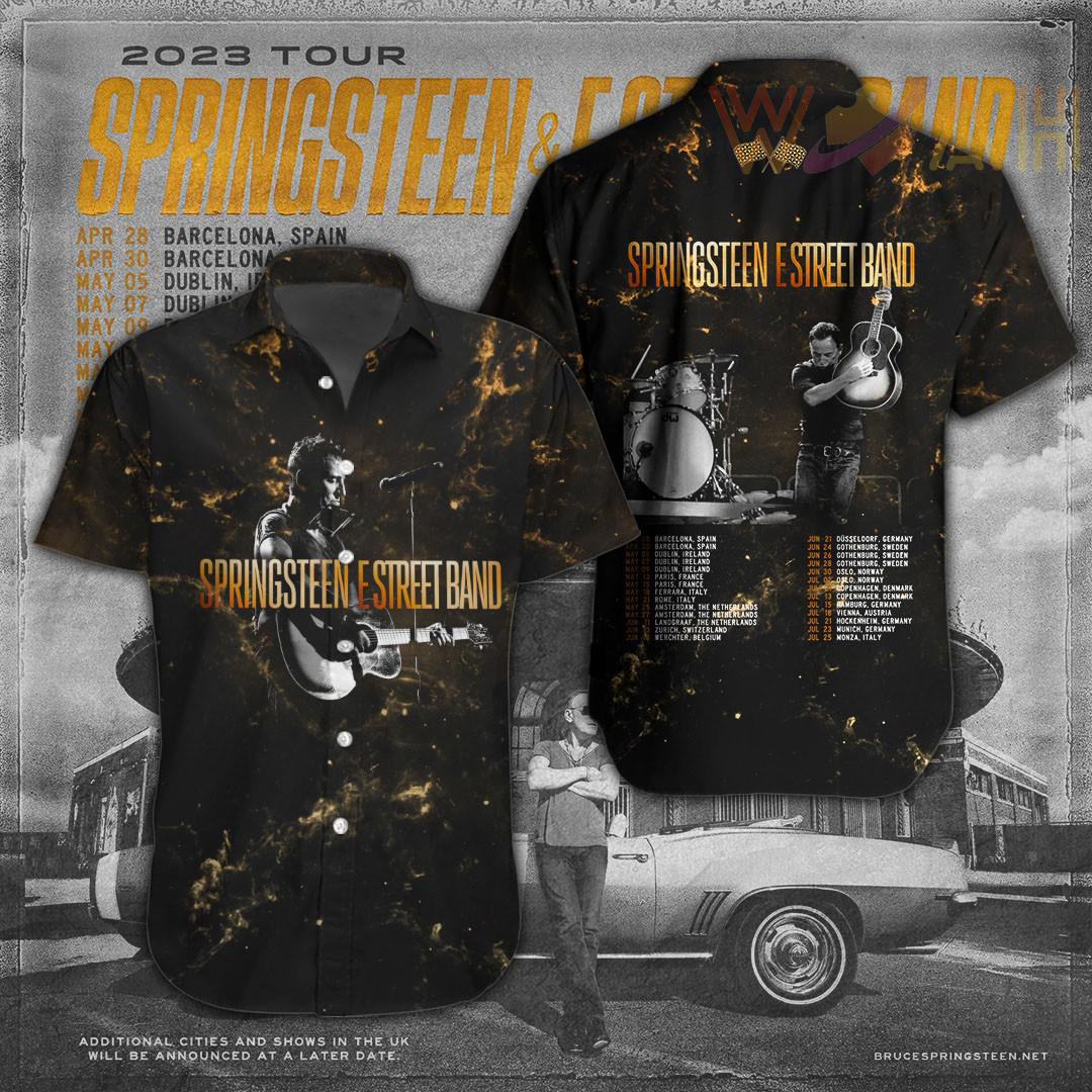 Bruce Springsteen short sleeve dress shirts WOAHTEE10723S4