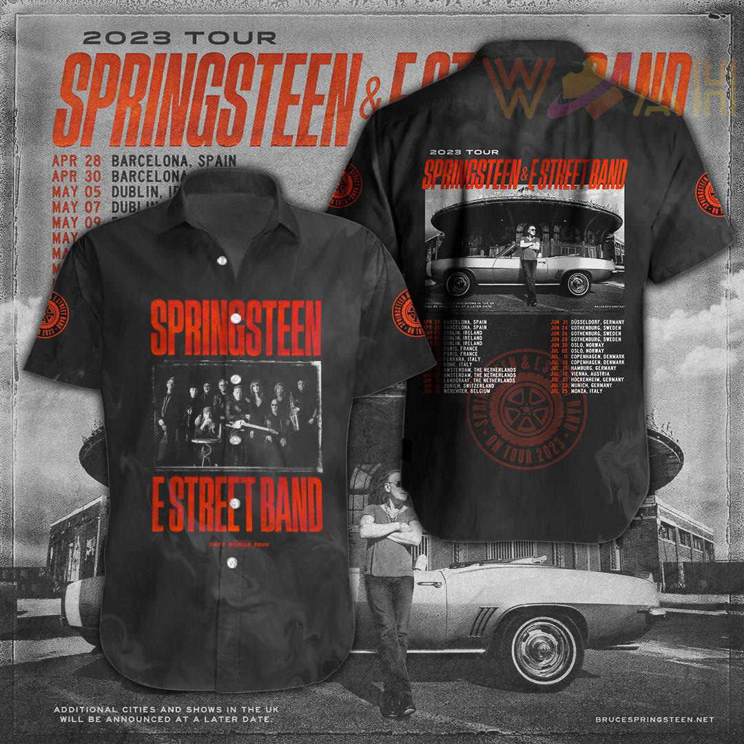 Bruce Springsteen short sleeve dress shirts WOAHTEE20723S3