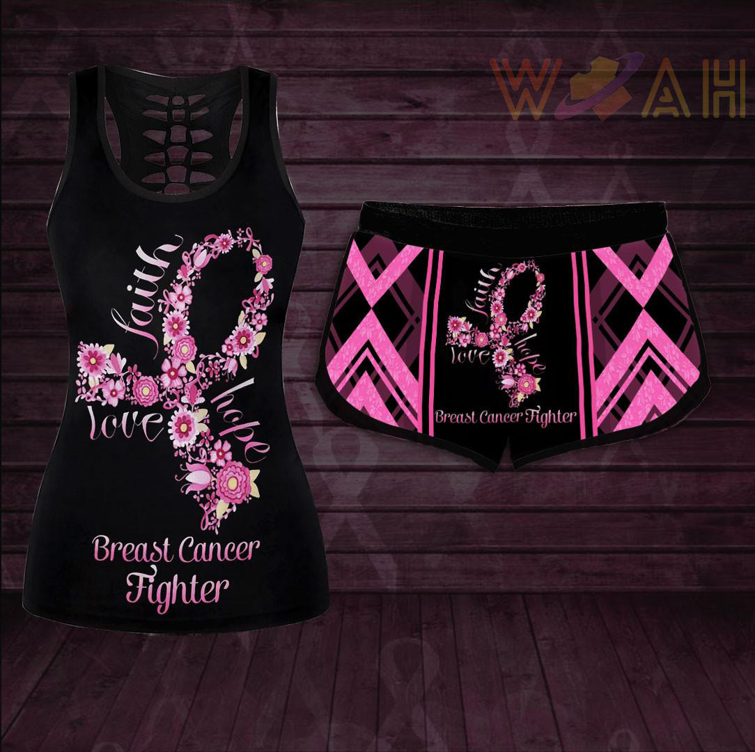 Butterfly Breast Cancer Awareness 3D Tank Shorts Set