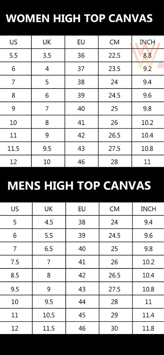 High Top Shoes Size High Top Shoes Size