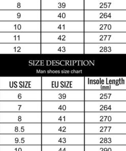 Jordan 13 Shoes Sizechart