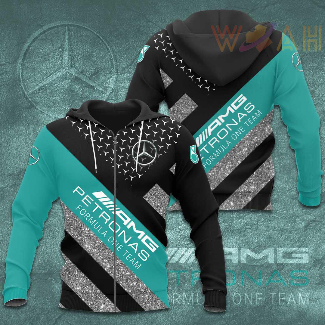 Mercedes AMG Petronas F1 Team 3D Apparels S30 Zip Hoodie