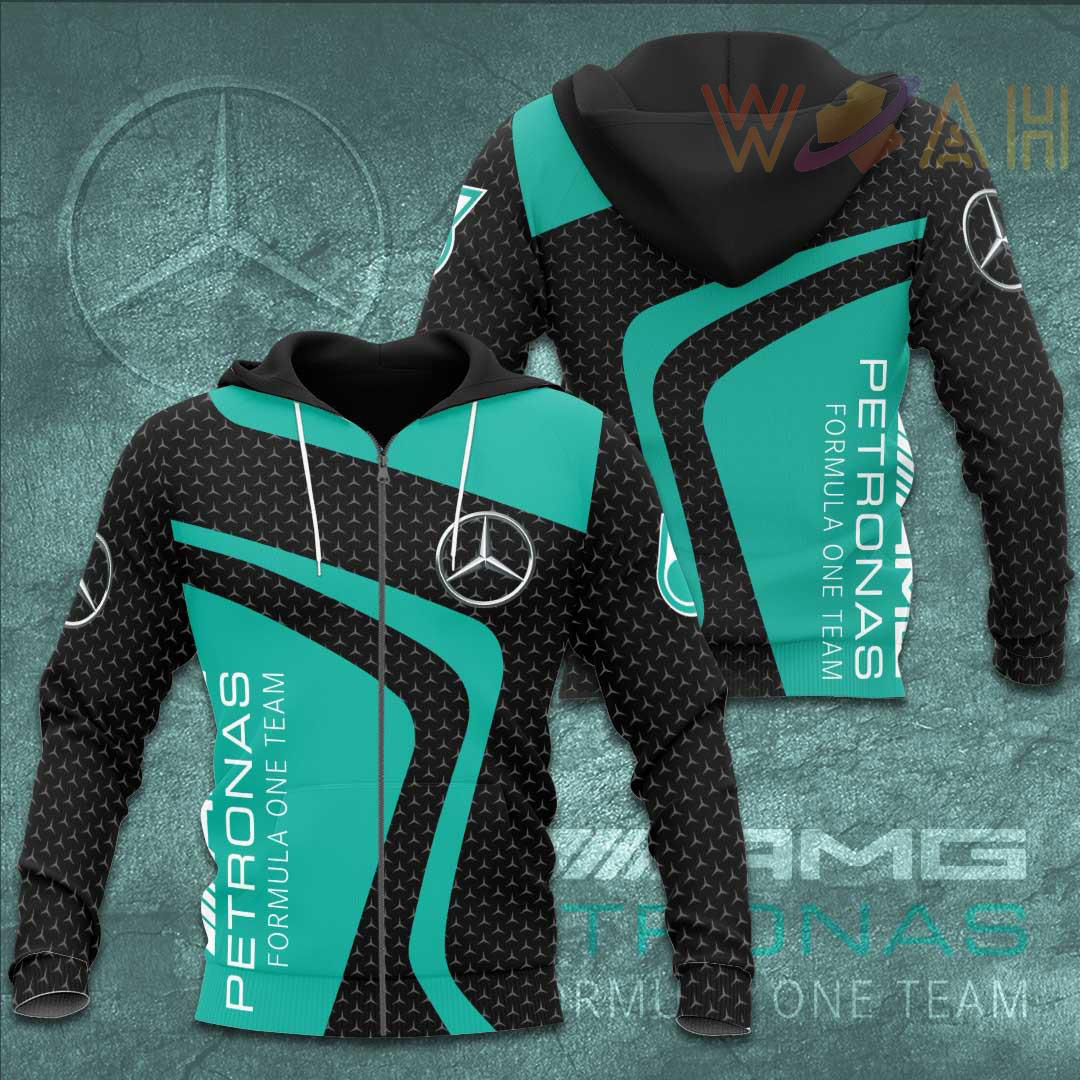 Mercedes AMG Petronas F1 Team 3D Apparels S40 Zip Hoodie