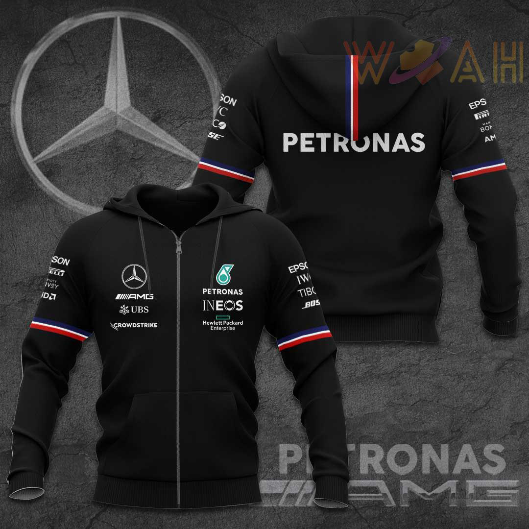 Mercedes AMG Petronas F1 Team 3D Apparels S59 Zip Hoodie
