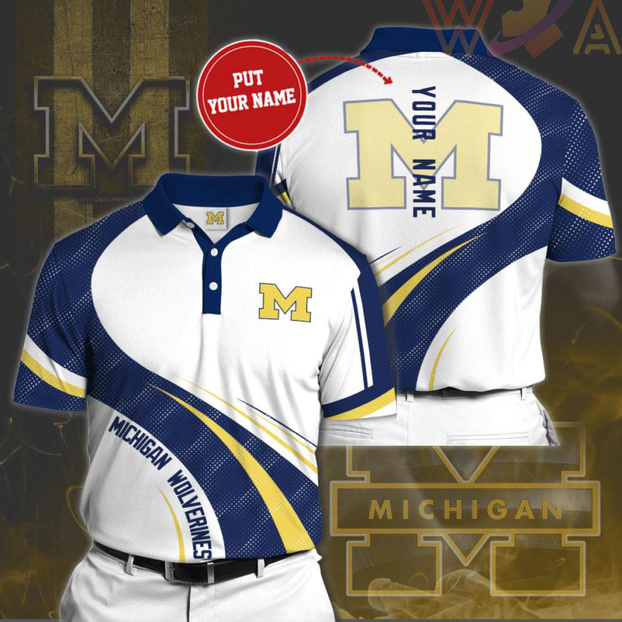 Michigan Wolverines 3D Polo 02