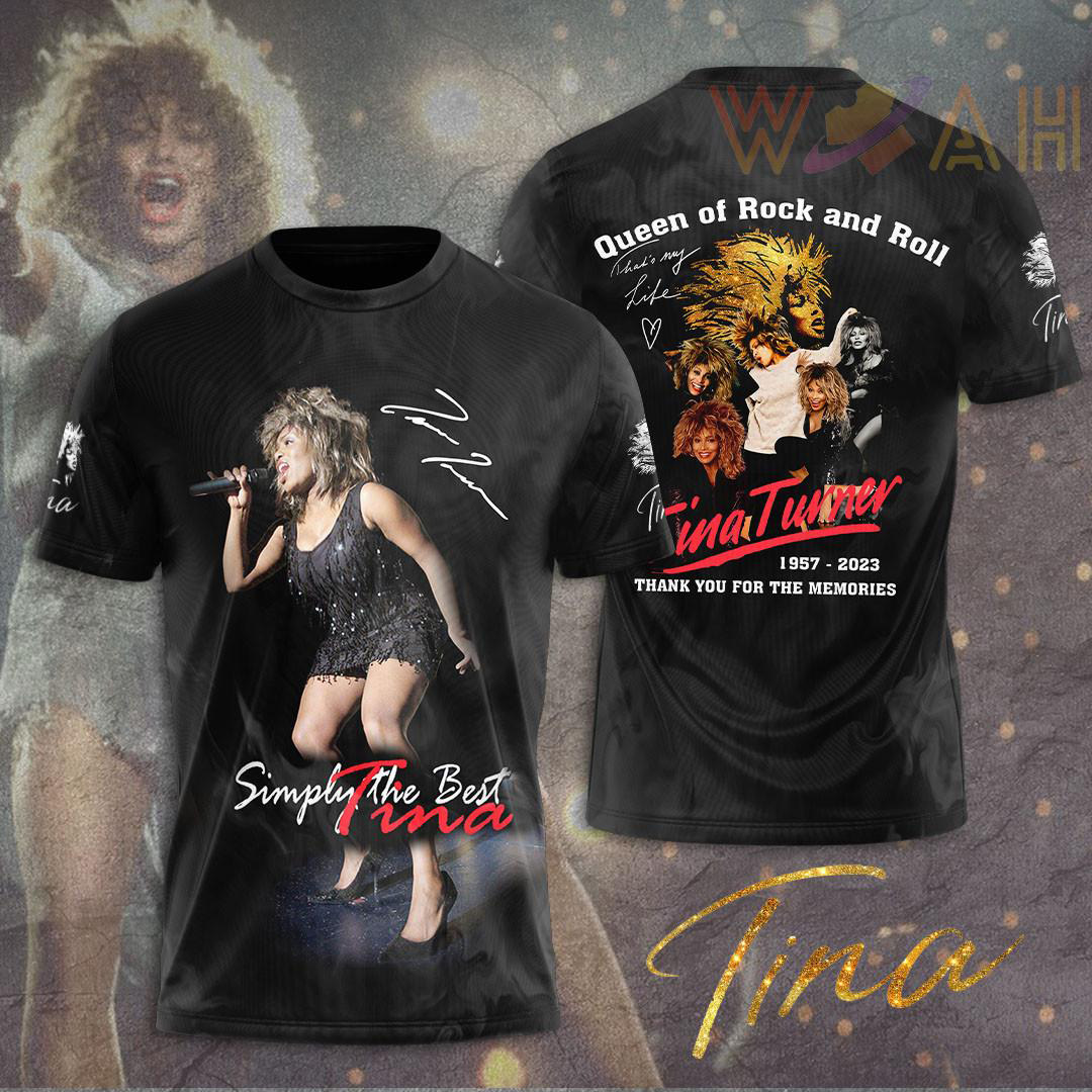 Queen Of Rock And Roll Tina Turner T shirt WOAHTEE10823S1