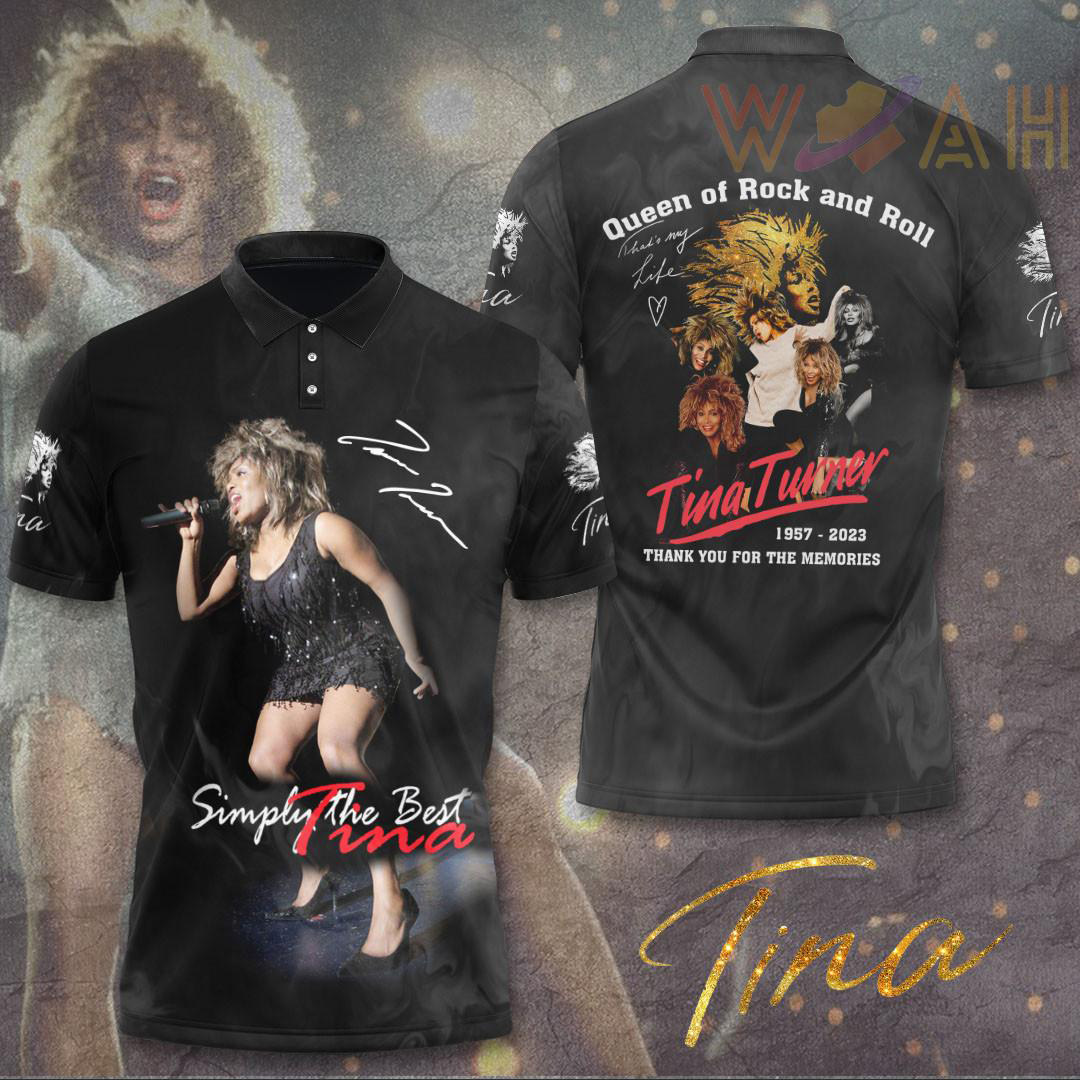 Queen Of Rock And Roll Tina Turner polo WOAHTEE10823S1