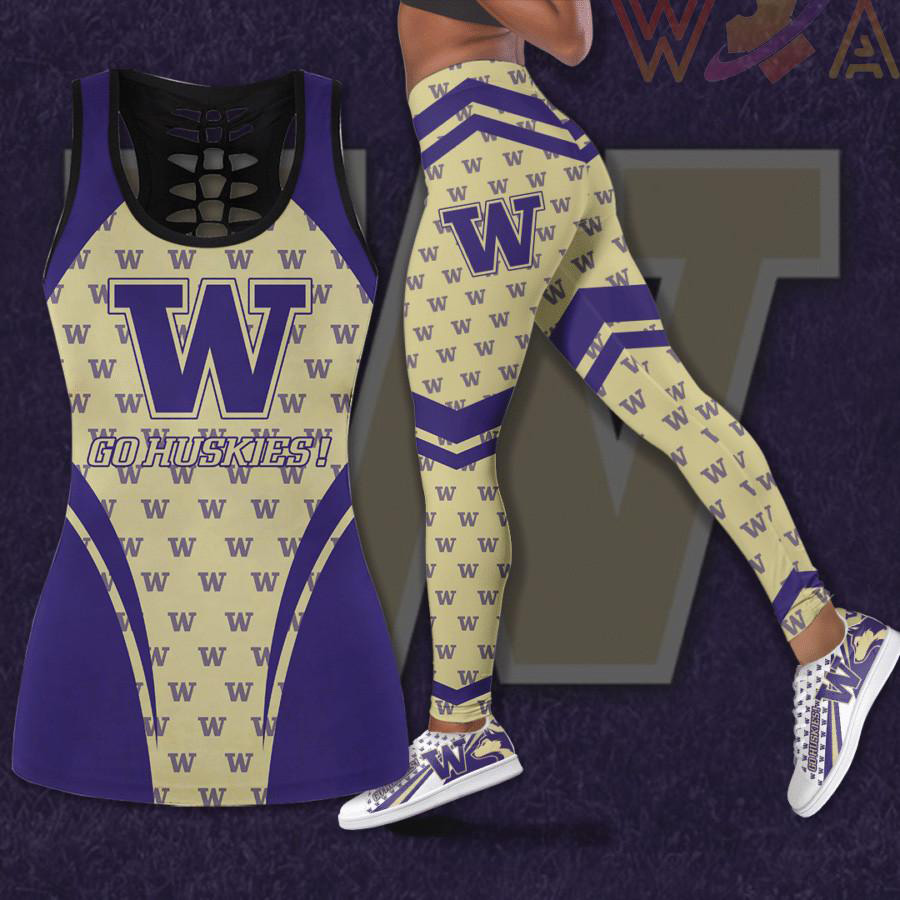 Washington Huskies Hollow Tank Top Leggings 02