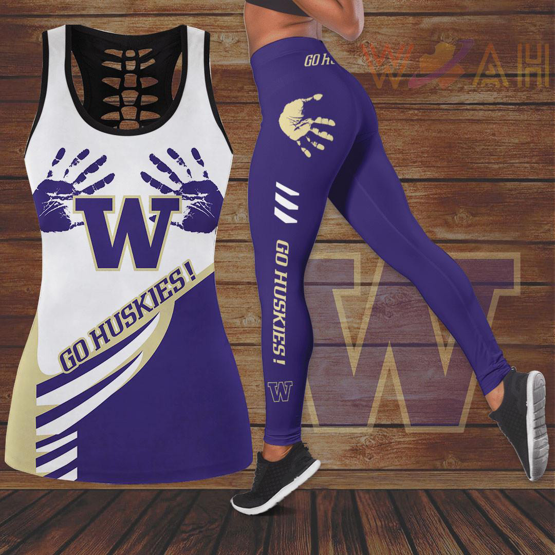 Washington Huskies Hollow Tank Top Leggings 03