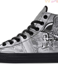 biker mechanic high top canvas shoes