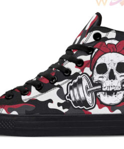 camo lift high top canvas shoes