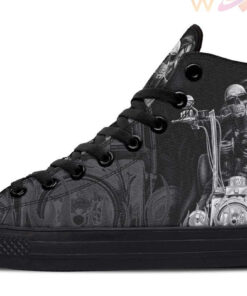 chopper skull high top canvas shoes