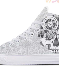 clockwork mechanism high top canvas shoes