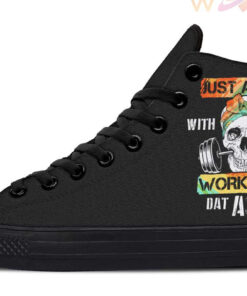 colorful girl with sass high top canvas shoes