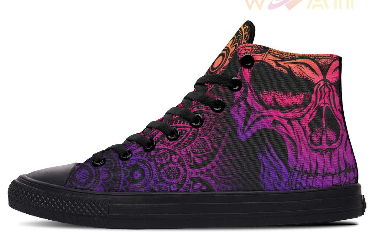 colors party high top canvas shoes