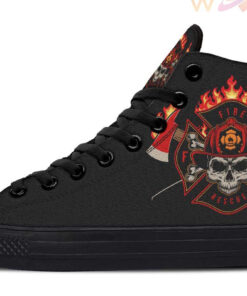 fireman fire rescue high top canvas shoes