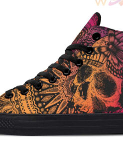 flamboyant butterfly flying high top canvas shoes