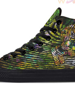 freaky skull working out high top canvas shoes