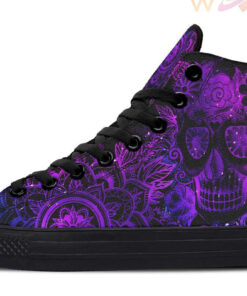 galaxy mandala skull high top canvas shoes